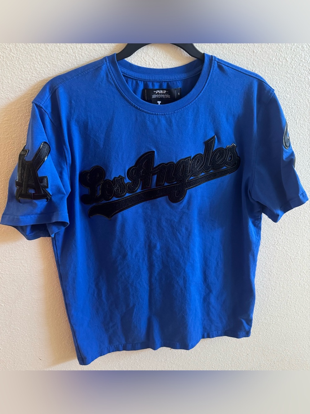 Pro Standard Los Angeles Script Appliqué Blue Tee  Luxury Athletic